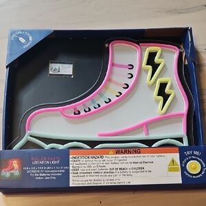 Roller Skate LED Neon Light - Pink and Yellow